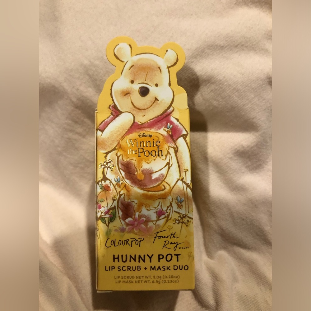 New Colourpop Winnie the Pooh hunny pot lip scrub + mask duo